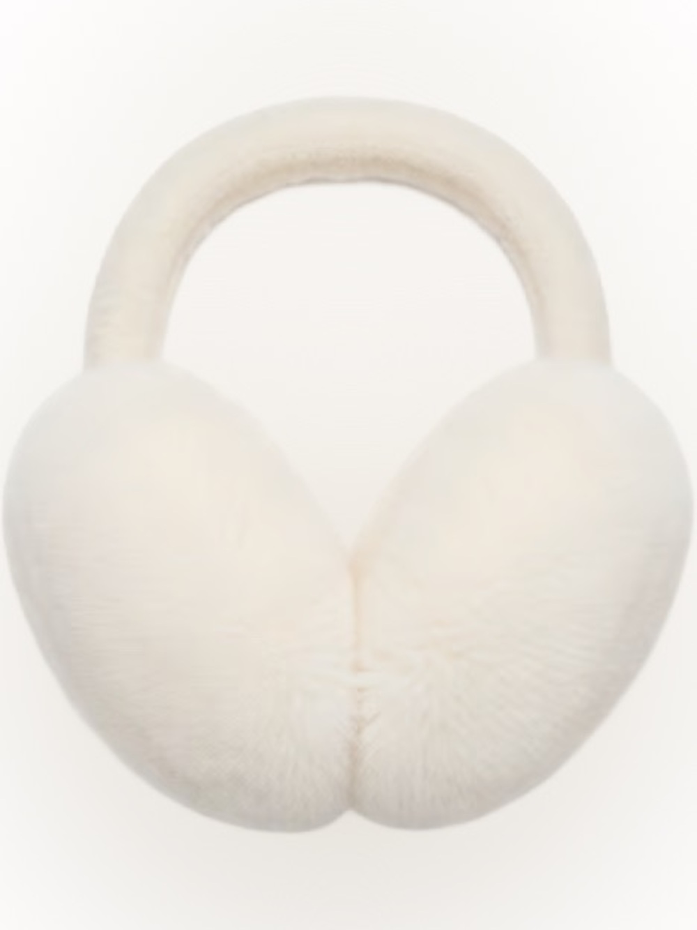 Plush Cream Faux-Fur Earmuffs for Women